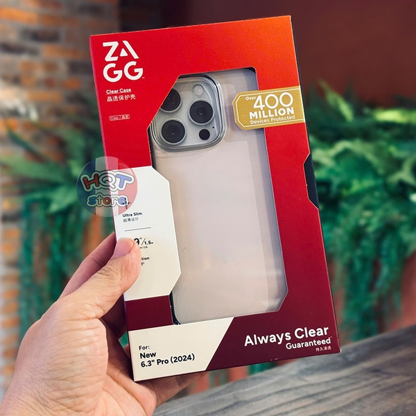 Ốp chống sốc ZAGG Clear Case IPhone 16 Pro Max / 16 Pro / 16 Plus / 16