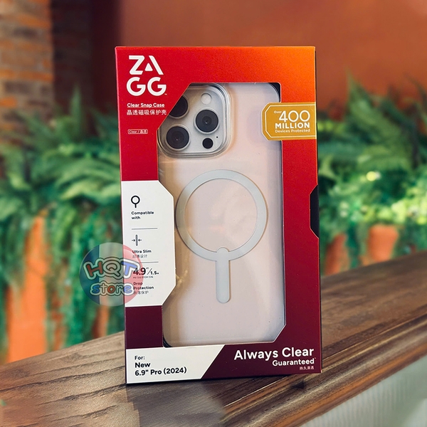 Ốp chống sốc ZAGG Clear Case IPhone 16 Pro Max / 16 Pro / 16 Plus / 16