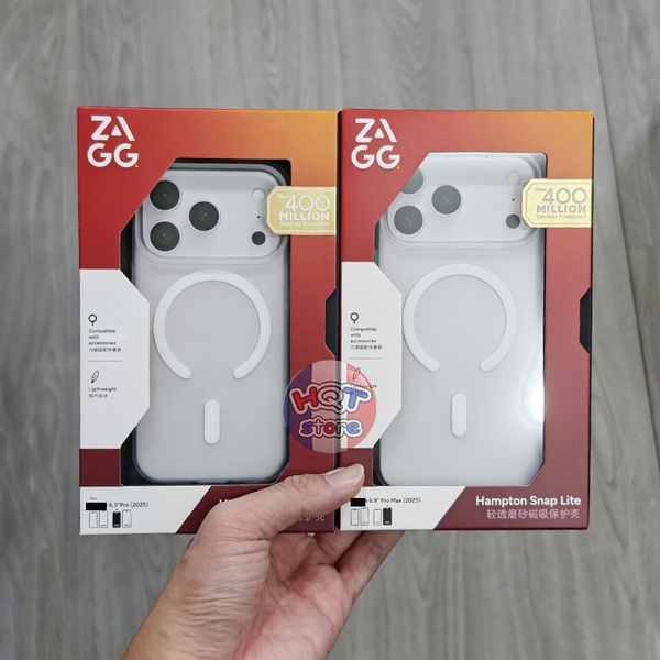 Ốp cứng nhám ZAGG Hampton Snap Lite Case iPhone 17 Pro Max 17 Pro Air