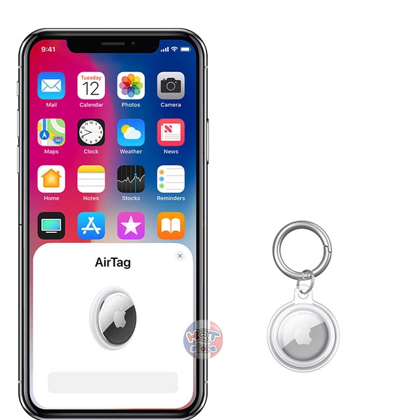 Ốp dẻo trong suốt cho Airtag Clear Case bảo vệ chống trầy chống va đập