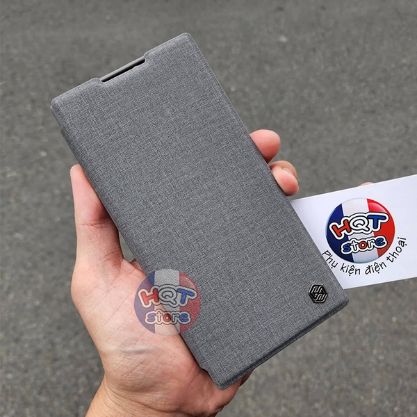 Ốp lưng bao da Nillkin Qin Pro Plain Leather Cloth Case S22 Ultra