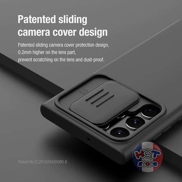 Ốp lưng bảo vệ camera Nillkin Camshield Silky Silicon Case S22 Ultra