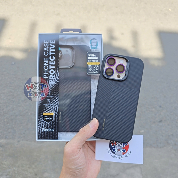 Ốp lưng carbon Benks Montage ArmorPro Case IPhone 16 Pro Max / 16 Pro