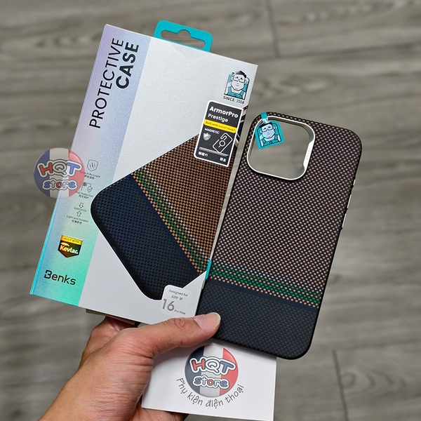Ốp lưng carbon Benks Prestige ArmorPro Case iPhone 16 Pro Max / 16 Pro