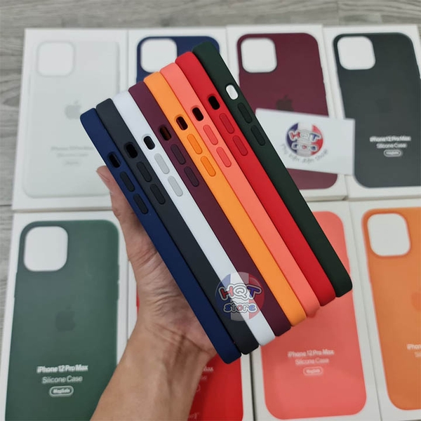 Ốp lưng chống bám bẩn Silicon Case cho IPhone 12 Pro Max / 12 Pro / 12