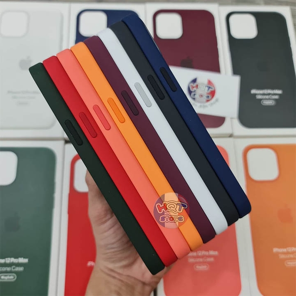 Ốp lưng chống bám bẩn Silicon Case cho IPhone 12 Pro Max / 12 Pro / 12