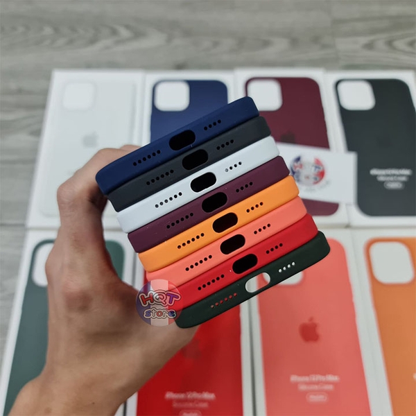 Ốp lưng chống bám bẩn Silicon Case cho IPhone 12 Pro Max / 12 Pro / 12