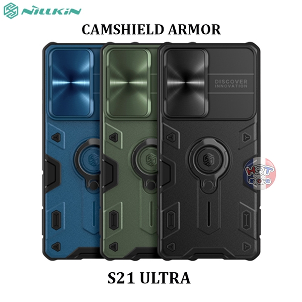 Ốp lưng chống sốc bảo vệ camera Nillkin CamShield Armor S21 Ultra