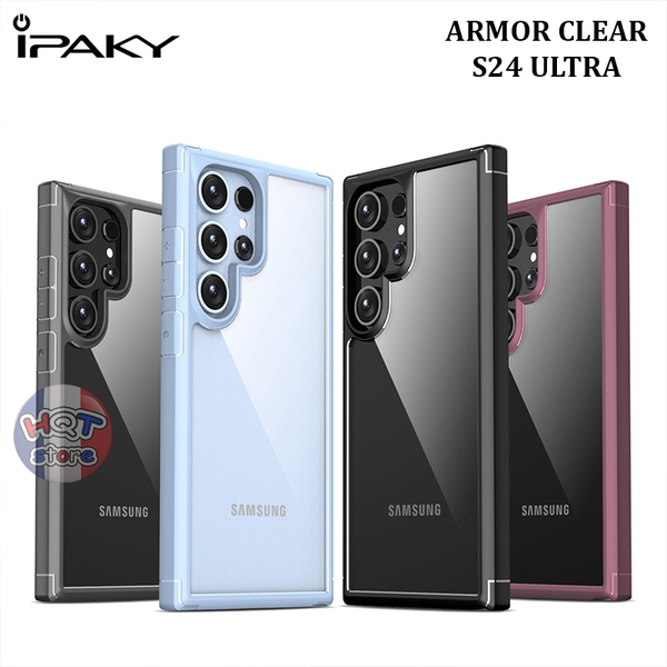 Ốp lưng chống sốc IPaky Armor Clear cho S24 Ultra