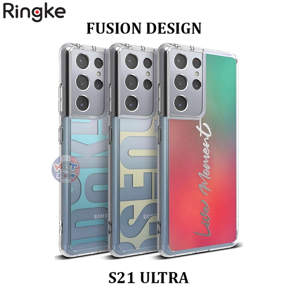 Ốp lưng chống sốc Ringke Fusion Design Samsung S21 Ultra chính hãng