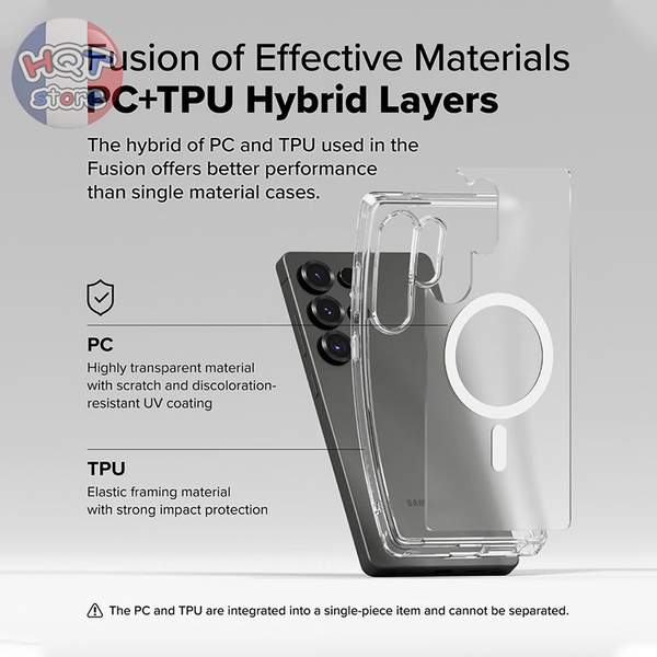 Ốp lưng chống sốc Ringke Fusion Magnetic cho S25 Ultra chính hãng