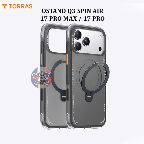 Ốp lưng chống sốc TORRAS Ostand Q3 Air iPhone 17 Pro Max / 17 Pro