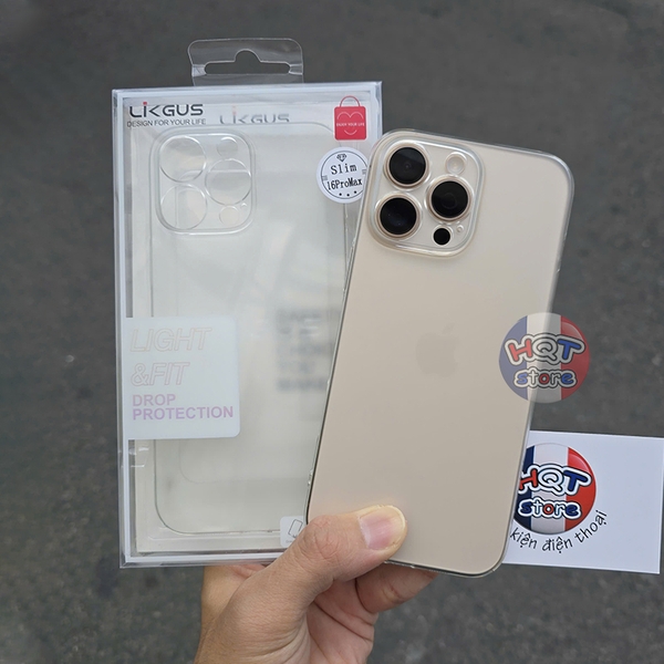Ốp lưng cứng mỏng nhám Likgus Slim Matte iPhone 16 Pro Max 16Pro