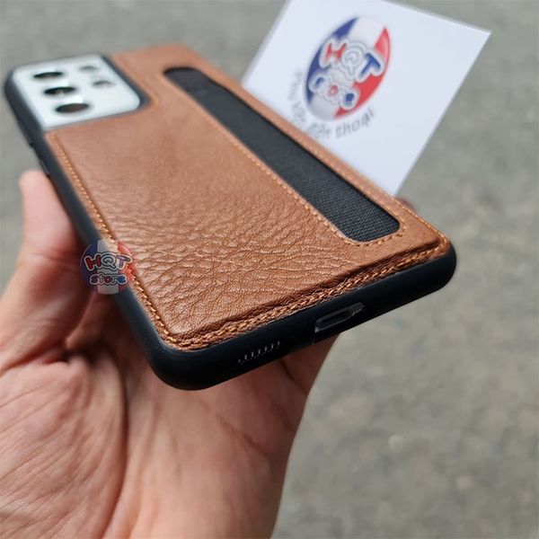 Ốp lưng da Nillkin Aoge Leather Case cho S21 Ultra có tích hợp khe bút