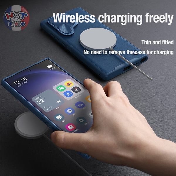 Ốp lưng da Nillkin CamShield Prop Leather Case Samsung S24 Ultra
