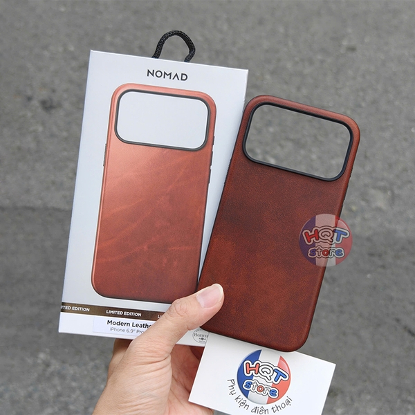 Ốp lưng da Nomad Modern Leather Case (Horween) iPhone 17 Pro Max 17Pro