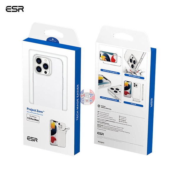 Ốp lưng dẻo trong suốt ESR PROJECT ZERO cho IPhone 13 Pro Max / 13 Pro