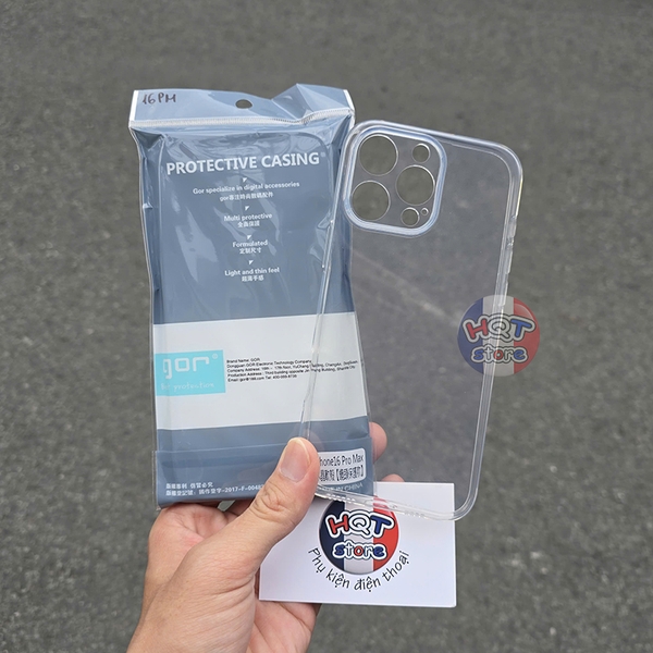 Ốp lưng dẻo trong suốt Gor Nature IPhone 16 Pro Max 16 Pro 16 Plus 16
