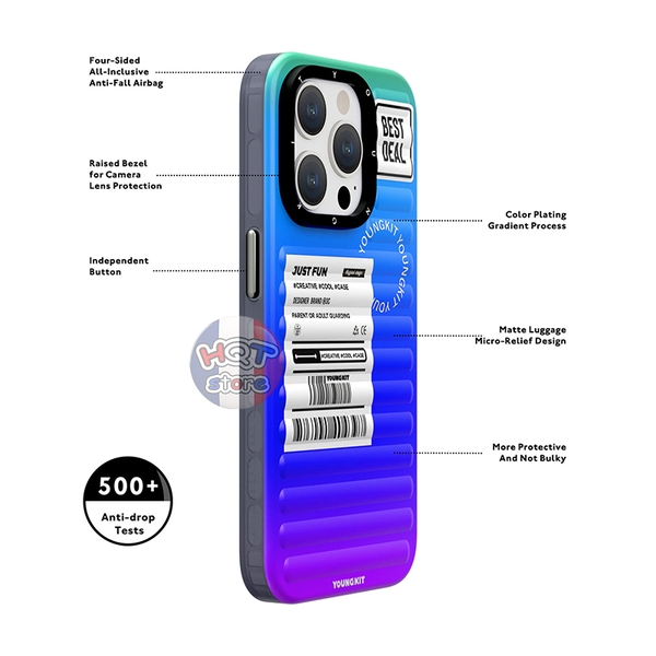 Ốp lưng đổi màu Youngkit Color Gradient iPhone 15 Pro Max / 15 Pro
