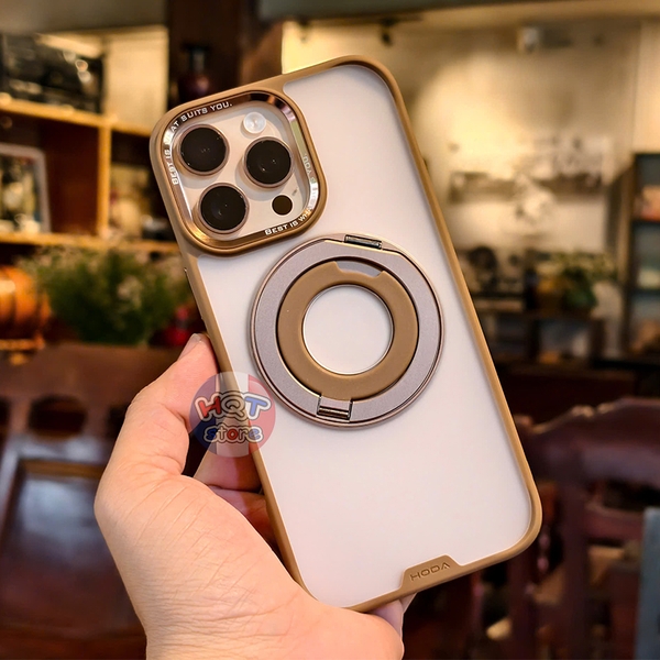 Ốp lưng HODA Rough Case 360 Ring Holder Stand IPhone 16 Pro Max 16 Pro