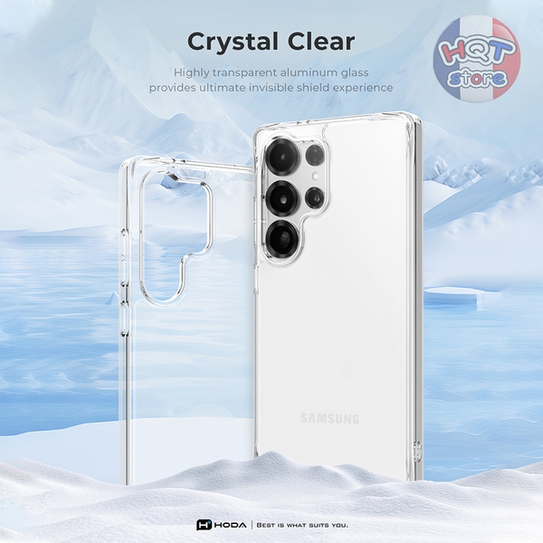 Ốp lưng kính cường lực HODA Crystal Pro Glass Case cho S25 Ultra