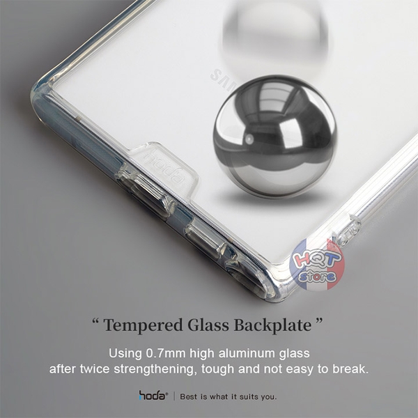 Ốp lưng kính cường lực HODA Crystal Pro Glass Case Samsung S22 Ultra