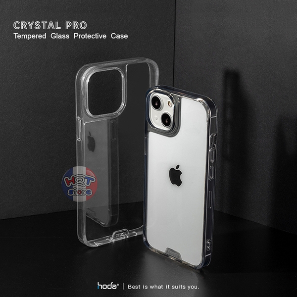 Ốp lưng kính cường lực HODA Crystal Pro IPhone 13 Pro Max / 13Pro / 13