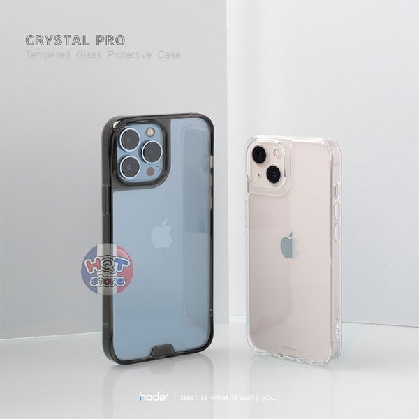 Ốp lưng kính cường lực HODA Crystal Pro IPhone 13 Pro Max / 13Pro / 13