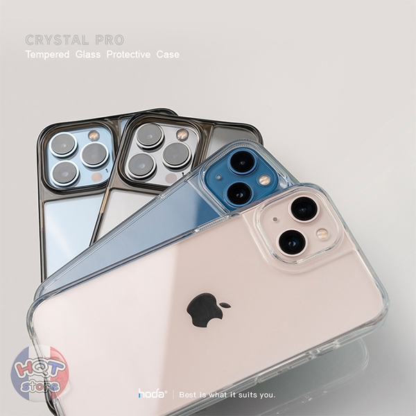 Ốp lưng kính cường lực HODA Crystal Pro IPhone 13 Pro Max / 13Pro / 13