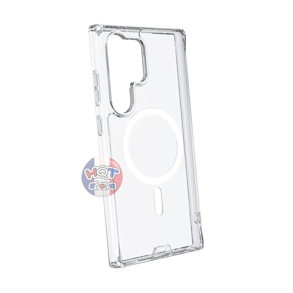 Ốp lưng kính cường lực HODA Crystal Pro Magsafe Glass Case S24 Ultra