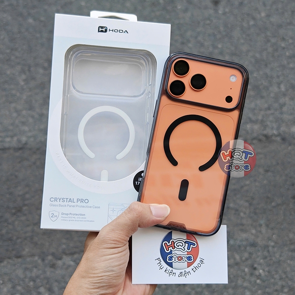 Ốp lưng kính HODA Crystal Pro Case iPhone 17 Pro Max / 17 Pro / Air