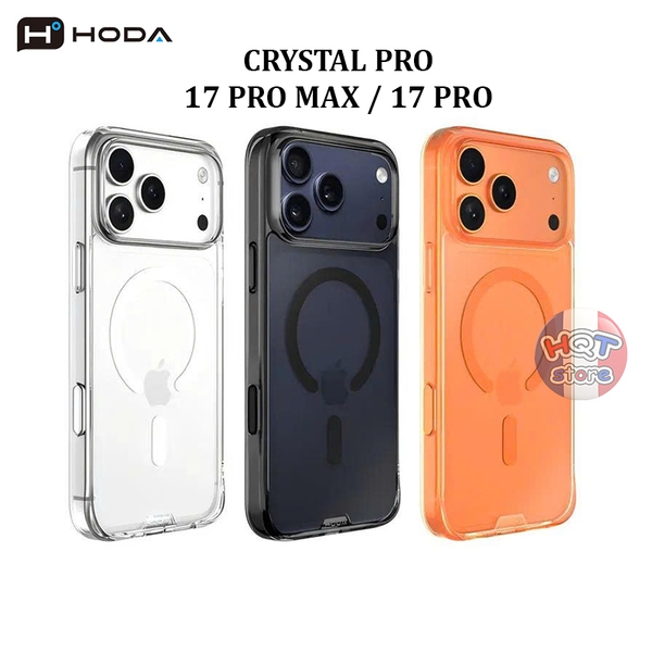 Ốp lưng kính HODA Crystal Pro Case iPhone 17 Pro Max / 17 Pro / Air