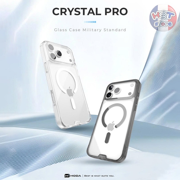 Ốp lưng kính HODA Crystal Pro Case iPhone 17 Pro Max / 17 Pro / Air