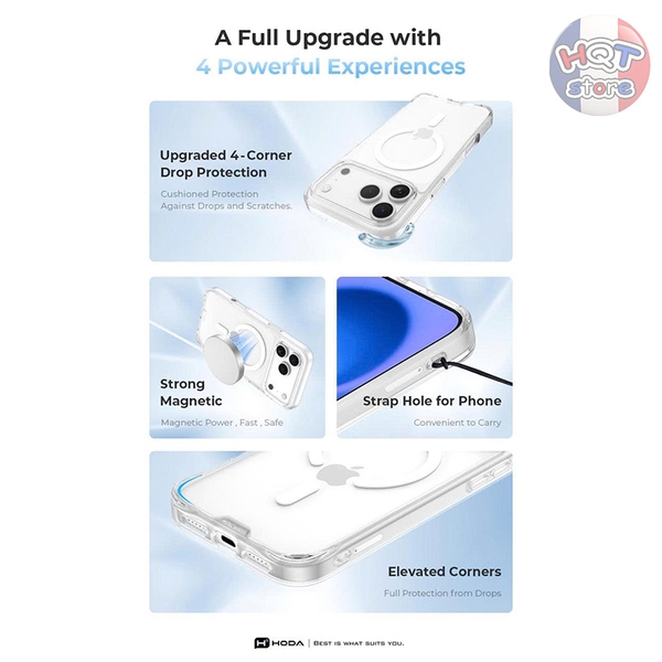 Ốp lưng kính HODA Crystal Pro Case iPhone 17 Pro Max / 17 Pro / Air