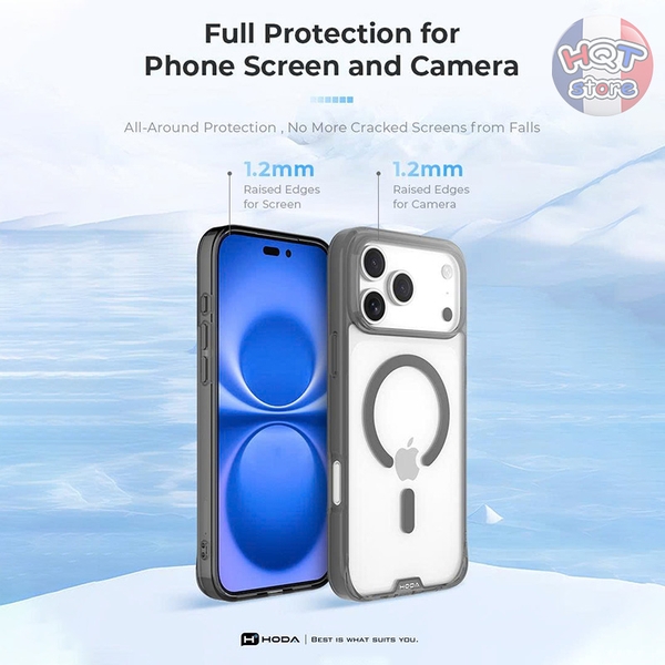 Ốp lưng kính HODA Crystal Pro Case iPhone 17 Pro Max / 17 Pro / Air