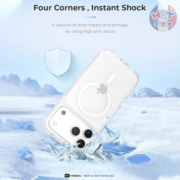Ốp lưng kính HODA Crystal Pro Case iPhone 17 Pro Max / 17 Pro / Air