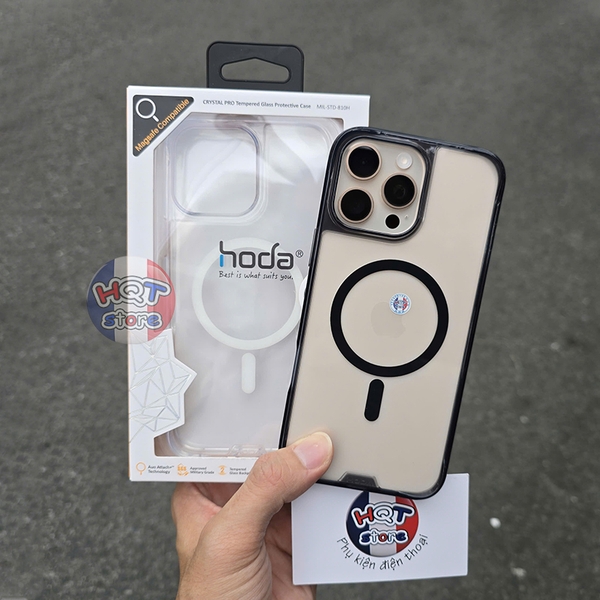 Ốp lưng kính HODA Crystal Pro Magsafe iPhone 16 Pro Max / 16 Pro