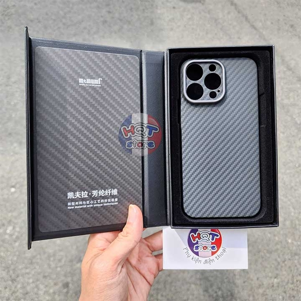 Ốp lưng Memumi Aramid Fiber Case IPhone 14 Pro Max / 14Pro sợi carbon