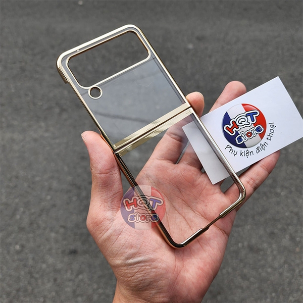 Ốp lưng mỏng trong suốt viền màu Likgus Glitter Case Galaxy Z Flip 4