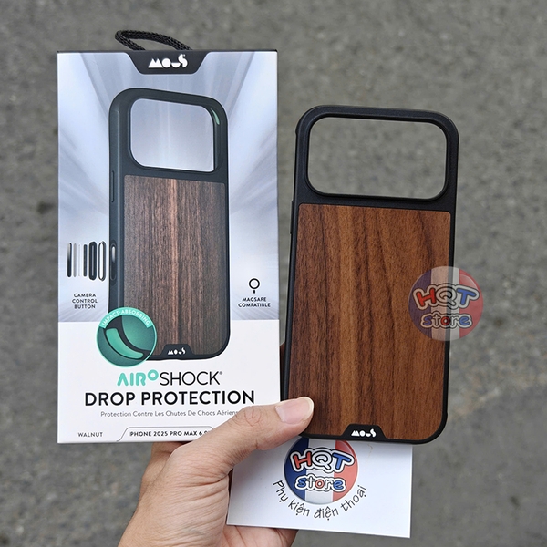 Ốp lưng Mous Limitless Walnut Aramid Case iPhone 17 Pro Max 17Pro