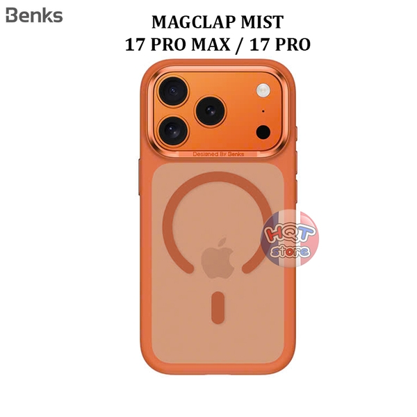 Ốp lưng nhám Benks MagClap Mist 1.6mm cho IPhone 17 Pro Max / 17 Pro