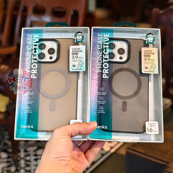 Ốp lưng nhám mờ Benks Lucid Armor cho IPhone 16 Pro Max / 16 Pro