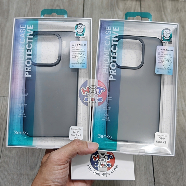 Ốp lưng nhám mờ Benks Lucid Armor cho OPPO X9 Pro / X9 chống bám bẩn
