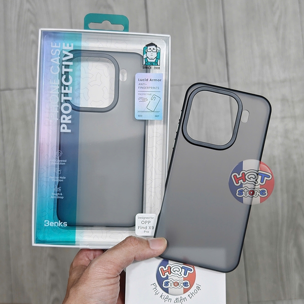 Ốp lưng nhám mờ Benks Lucid Armor cho OPPO X9 Pro / X9 chống bám bẩn
