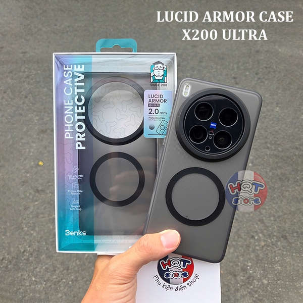 Ốp lưng nhám mờ Benks Lucid Armor cho Vivo X200 Ultra chống vân tay