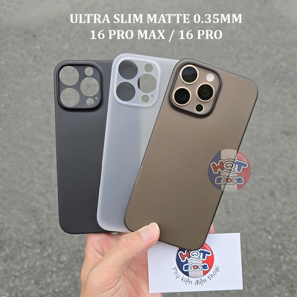 Ốp lưng nhám mỏng Ultra Slim 0.35mm IPhone 16 Pro Max / 16 Pro
