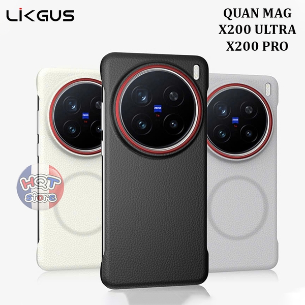 Ốp lưng nhựa cứng hở viền Likgus Quan Mag Vivo X200 Ultra X200 Pro