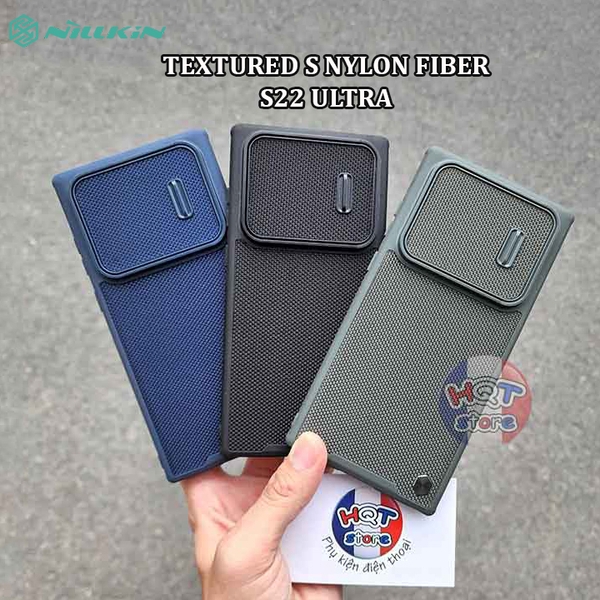 Ốp lưng Nillkin Textured S Nylon Fiber Case S22 Ultra bảo vệ camera