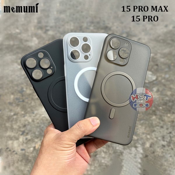 Ốp lưng siêu mỏng Magsafe Memumi 0.3mm cho IPhone 15 Pro Max / 15 Pro