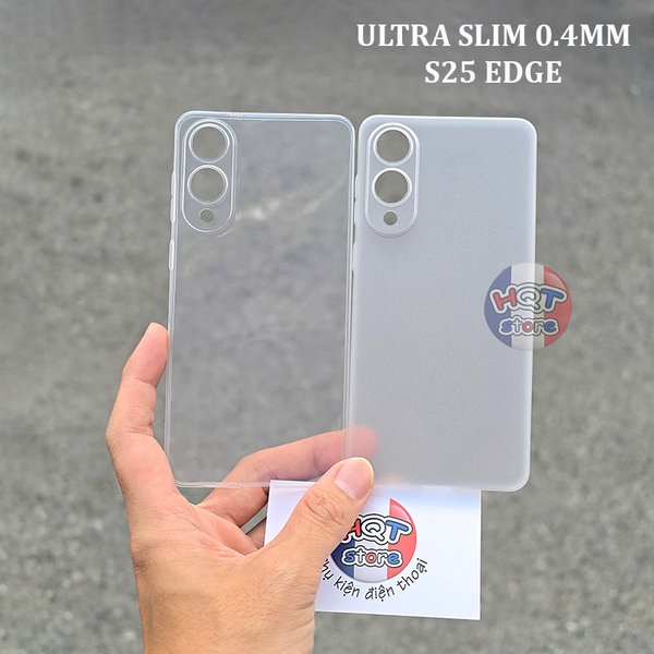 Ốp lưng siêu mỏng nhẹ trong suốt / nhám Ultra Slim 0.4mm cho S25 Edge